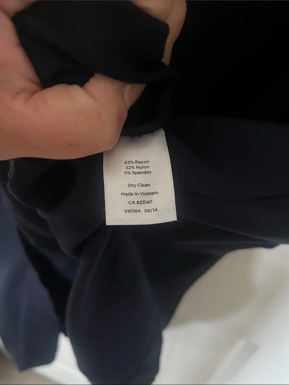 Talbots Navy Sleeveless A-Line Midi Dress - Picture 4 of 7